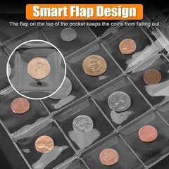 Coin Collection Book Album Holder for Collectors, 400 Pockets Fireproof Coin …