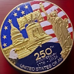 Ba Bun Squeez Americ 250th Anniversary Limited Edition Gold Coin + 1g Silver Bar