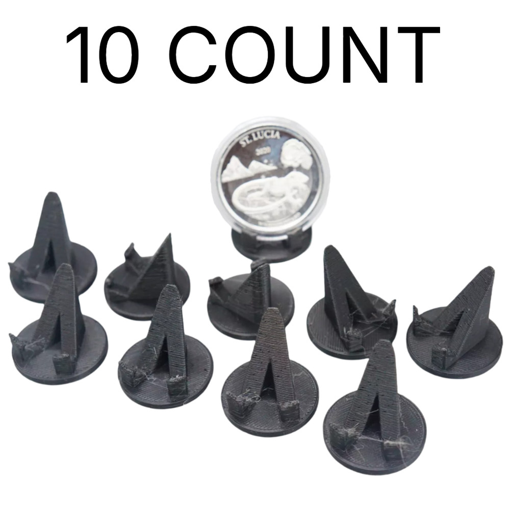 (10) Coin Display Stand Holders Small Easel Challenge Coins Storage Collectors