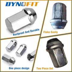 Dynofit 24Pcs 14X1.5 OEM Lug Nuts 1.75 Inch(45Mm) Height 7/8″ Hex(22Mm), M14-1.5