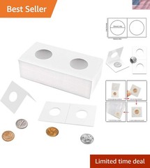 Durable 50 Pack Coin Flips – 35mm Acid-Free Holders for Kids & Collectors