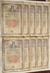 10x 1924 War Bond German External Loan 7% Gold Bond $1000 AS IS 100 Yr Ann GIFT