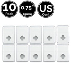 10 Pack 0.75 INCH 19 mm Slab Coin Display Holder Direct Fit For US Cent Penny