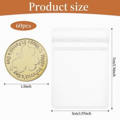 60PCS Coin Sleeves for All Coins, Single Coin Collection Holders Individual P…