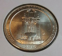 2010 Hot Springs Arkansas D America the Beautiful Quarter – BU – Uncirculated
