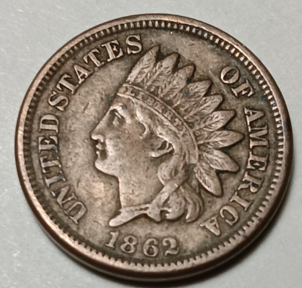 1862 INDIAN CENT EXTRA FINE CONDITION