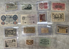 GERMANY – Lot of 15 different notgeld 1914-1921 RARE LIQUIDATION