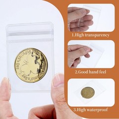 60PCS Coin Sleeves for All Coins, Single Coin Collection Holders Individual P…