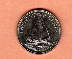 BAHAMAS – 25 CENTS – 1985