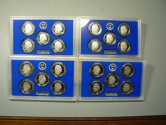2022 2023 2024 2025-S US Mint Clad Proof Quarter Set w/Minor Hazing