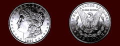 1891-P MORGAN DOLLAR (HIGH BU++++) HIGH GRADE (MS++++) **MUST SEE RARE BEAUTY**!