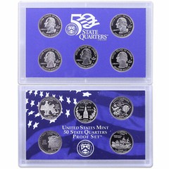 2000 S Proof State Quarter Set Gem DCam No Box or COA 5 Coins CN-Clad US Mint
