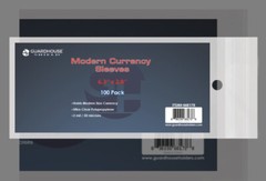 5 Pack (500 Sleeves) Guardhouse Bcw Currency Sleeves – Regular Modern Bill
