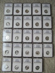 CHINA 2007 3 Yuan Silver Panda 25th Aniv Comp. Set NGC PF69 ULTRA CAMEO 25 Coins