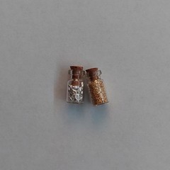 3 Grams .999 Fine Silver In A Jar And 1 Jar Of 24K Gold Flakes