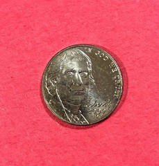 One 2009D Jefferson Nickel Uncirculated from Bank Wrapped Roll Ships Free