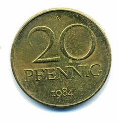 Germany GDR 20 pfennig 1984 A Combined Shipping High Grade